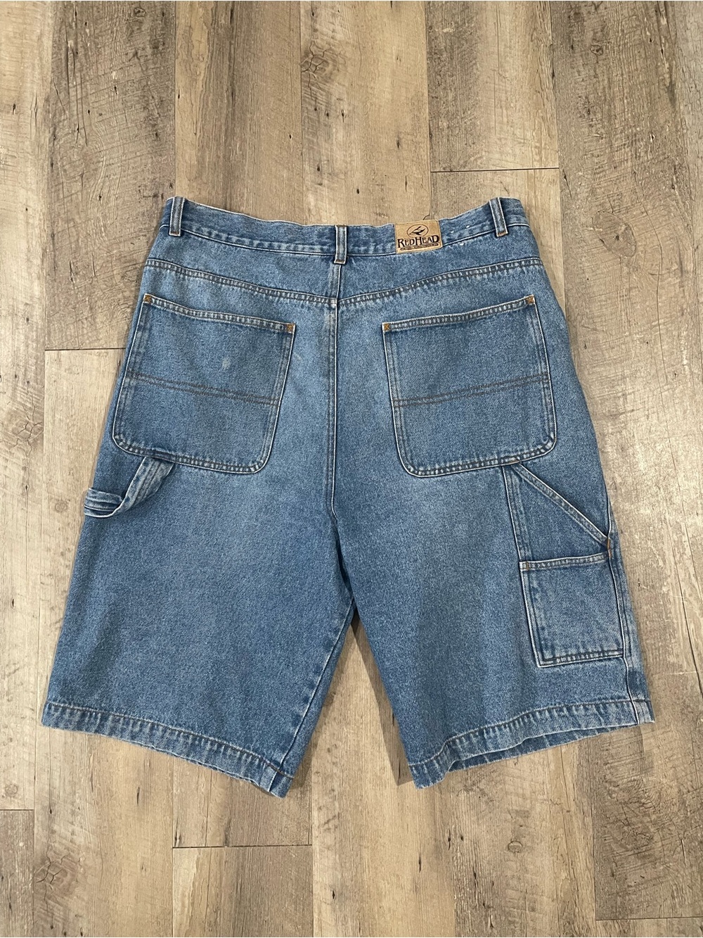 Roper Men's Denim Cargo Shorts in Blue - Workwear Utility Style